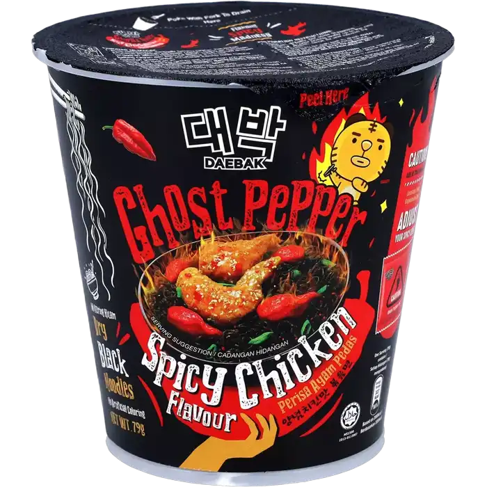 DAEBAK Ghost Pepper Spicy Chicken Noodles Cup 80G