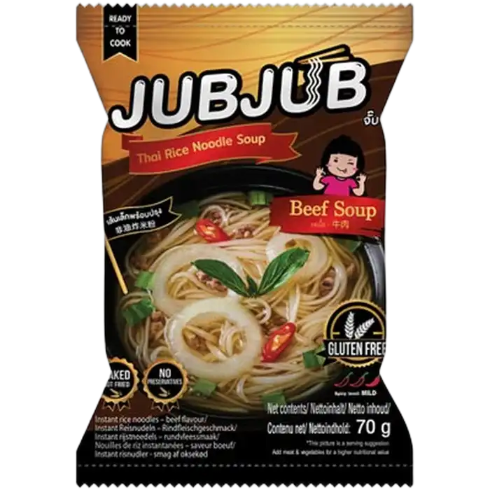 JUBJUB Inst. Reisnudeln Rindsuppe 70G