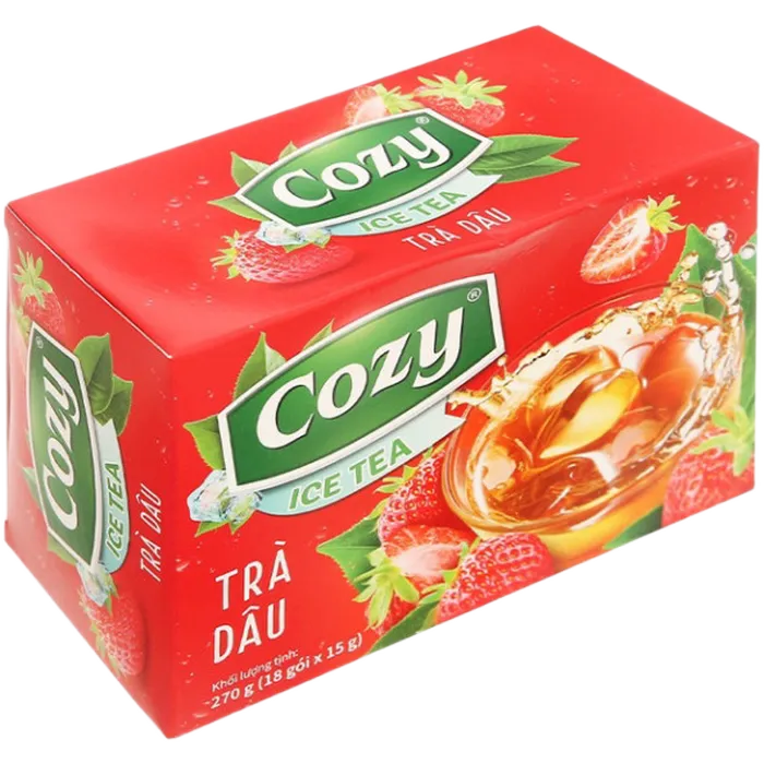 COZY Ice Tea Strawberry Erdbeer 240G – Instant Eistee aus Vietnam