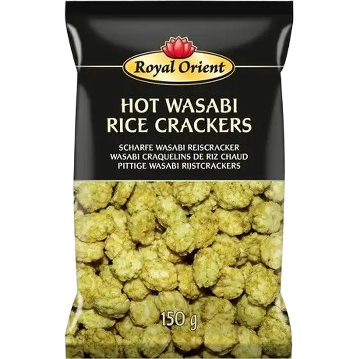 ROYAL ORIENT Hot Rice Crackers WASABI 150G