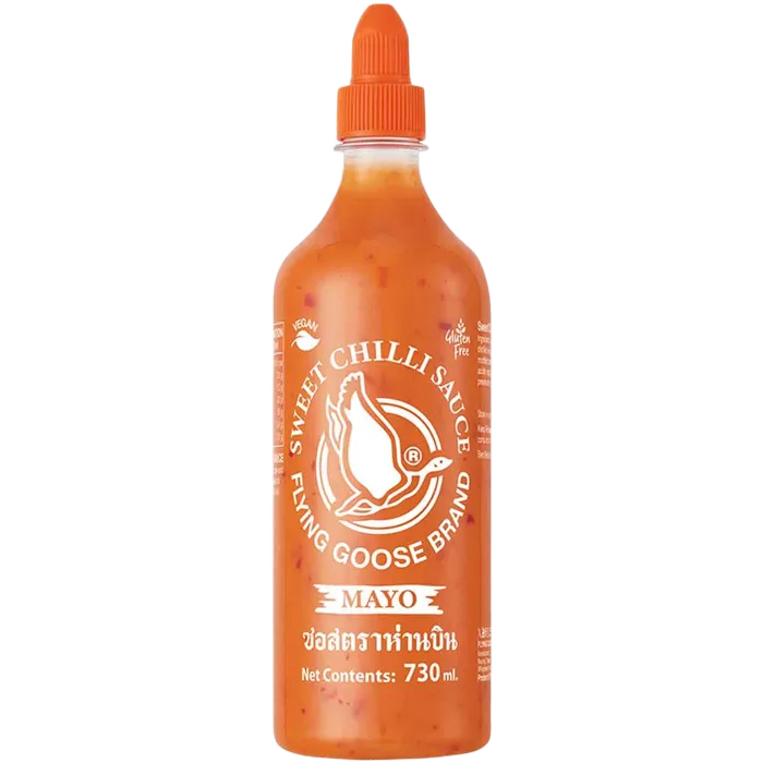 FLYING GOOSE Sriracha Chili Mayo Süß 730ML – Vegane Chili-Mayonnaise