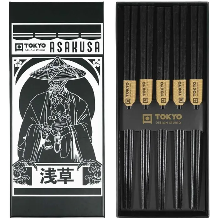 EssstÀbchensatz 5 Paar Japanisches Motiv 22.5cm Tokyo Design Chopsticks Set