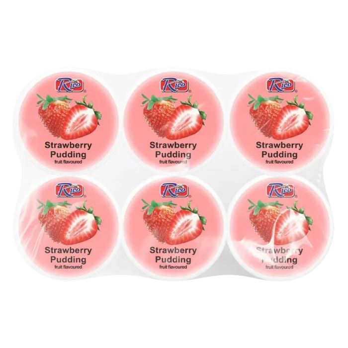 RICO Nata de Coco Strawberry 390G Erdbeer Pudding mit Kokosgel