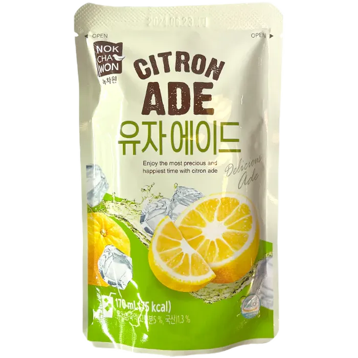 NOKCHAWON Ade Citron 170ML Koreanisches Citron Erfrischungsgetränk