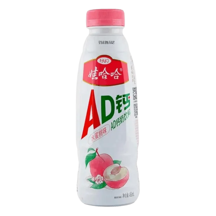 WAHAHA AD Milchgetränk mit Vitaminen Pfirsich 450ML – Pfirsich Milk Drink