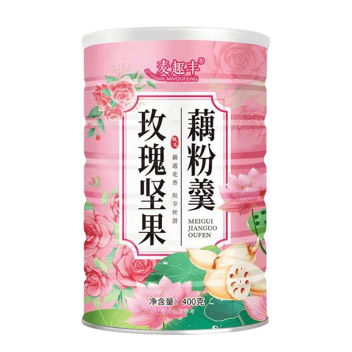 Lotuswurzelpulver mit Chiasamen und Frucht 500G Asiatischer Instant Brei