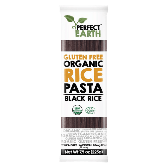 PERFECT EARTH Schwarz Bio Reisnudeln 225g Glutenfreie Bio Reisnudeln aus Thailand