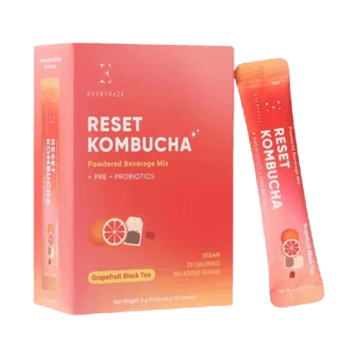EVERDAZE Reset Kombucha Grapefruit BlackTea 10x5g Kombucha Getränkepulver