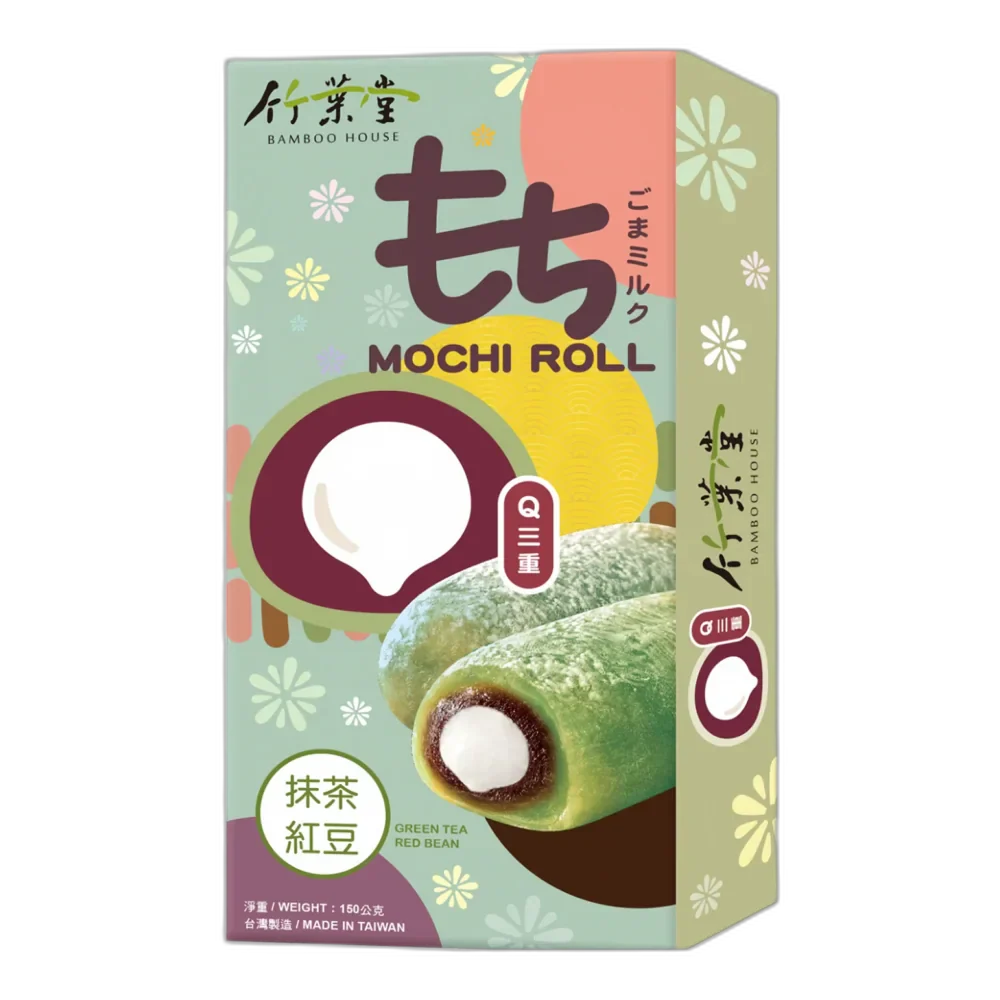 BAMBOO HOUSE Mochi Roll Matcha Red Bean 150G