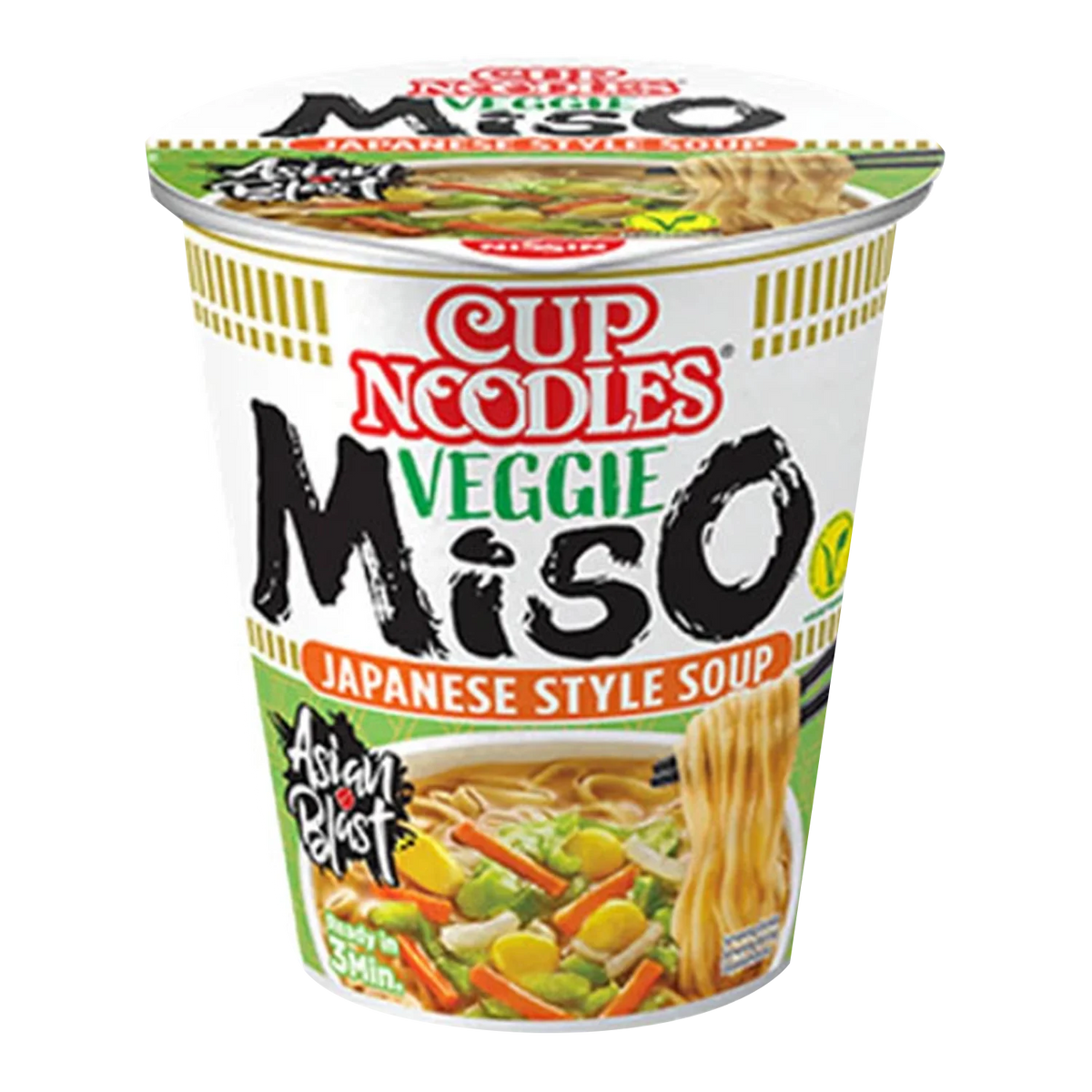 NISSIN Cup Noodle Veggie Miso 67G