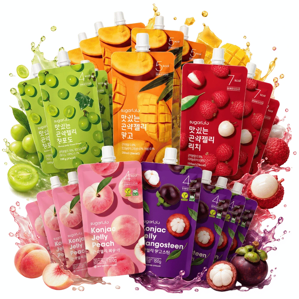SUGARLOLO Konjak Jelly Mixbox 20er Fruchtmix mit 5 Sorten