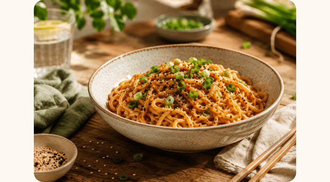 Cremige Erdnuss-Sesam-Nudeln: Das virale Asia-Rezept in nur 15 Minuten 🍜🥜