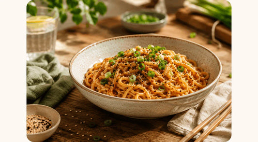Cremige Erdnuss-Sesam-Nudeln: Das virale Asia-Rezept in nur 15 Minuten 🍜🥜