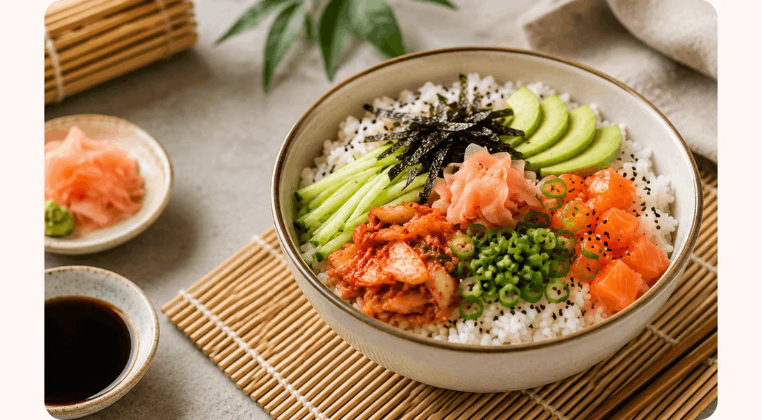 Homemade Sushi Bowl mit Kimchi & Asia Toppings 🍣🍜