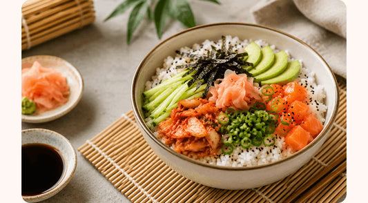 Homemade Sushi Bowl mit Kimchi & Asia Toppings 🍣🍜