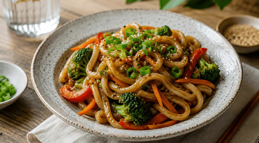 Gebratene Udon-Nudeln mit Gemüse & Sesam 🍜