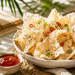 Knusprige Reispapier-Chips mit würzigem Sriracha-Dip – der virale Asia-Snack zum Nachmachen 🍲
