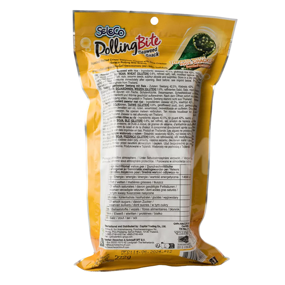 SELECO Rolling Bite Seetangsnack Reis 27,2G