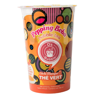 O'S Popping Boba Lychee Mango Einzelpack 480ML