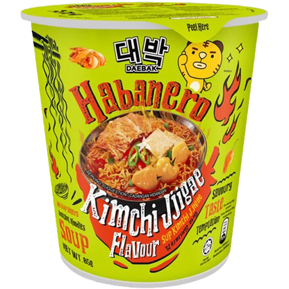 DAEBAK Habanero Kimchi Jjigae Noodles Cup 85G