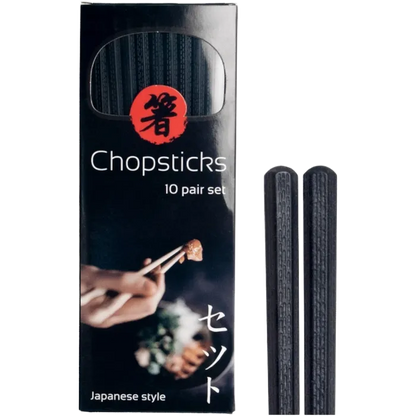 ALLOY Chopsticks black 10 Pairs 22,5cm