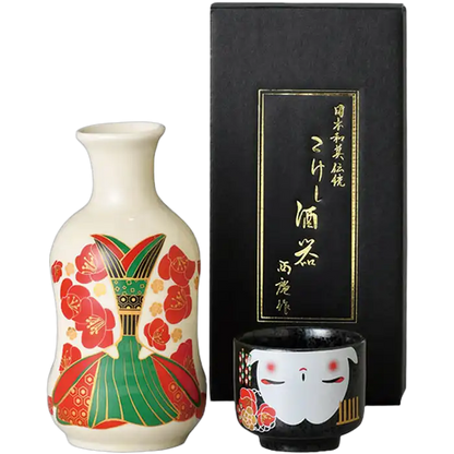 HADAY Japanese Sake Set Kokeshi Ume Maiko
