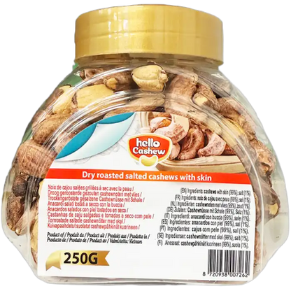 HELLO CASHEW Cashews Ger√∂stet m. Haut 250G