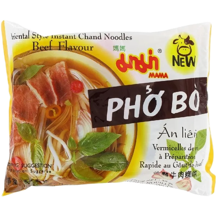 MAMA Instant Reisnudeln Rindfleisch Pho Bo Pk 55G