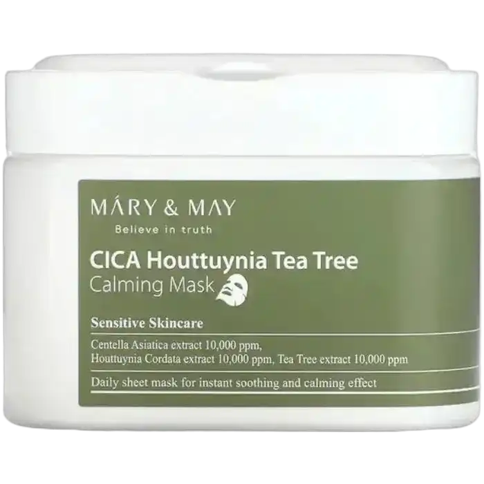 MARY & MAY Calming Mask Cica HouttuyniaT.Tree30st