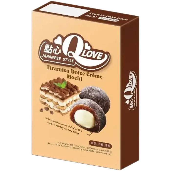 QLOVE Mochi Tiramisu Dolce Creme 180G – Mochi mit Tiramisu-Cremefüllung