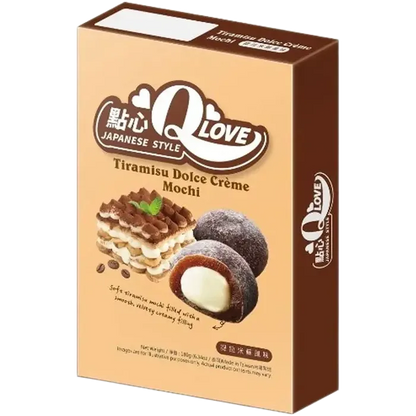 QLOVE Mochi Tiramisu Dolce Creme 180G – Mochi mit Tiramisu-Cremefüllung