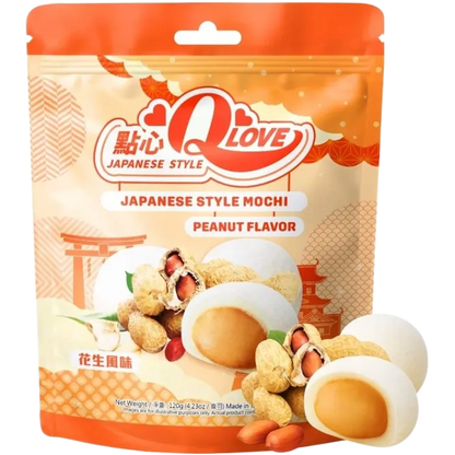 QLove Mochi Peanut Standing Pouch 120G – Erdnuss Mochi