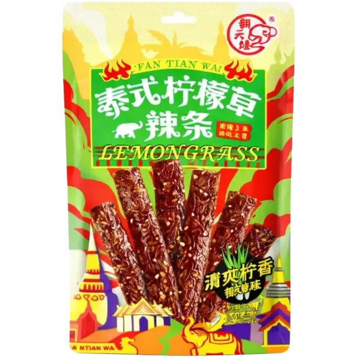 FTW Latiao Lemon Grass Light Spicy 98G – Leicht scharfer Weizensnack