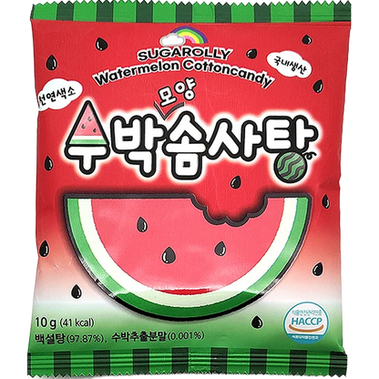 KR Sugarlolly Watermelon Cotton Candy 10G Koreanische Wassermelonen Zuckerwatte