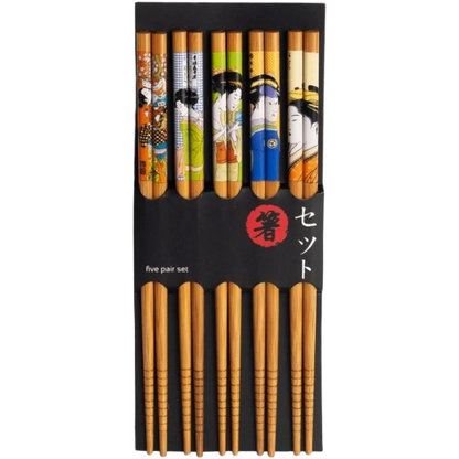 Essstäbchensatz 5 Paar Geisha 22.5cm Tokyo Design Chopsticks Set