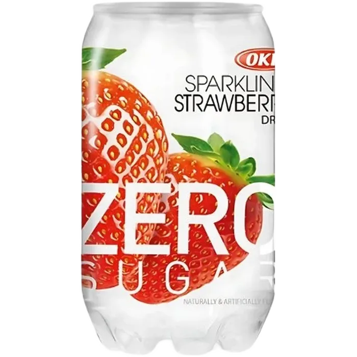 OKF Sparkling Strawberry Zero 350ML Zuckerfreier Erdbeer Softdrink