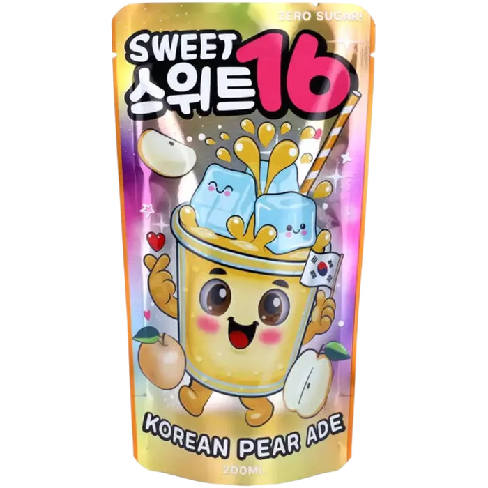 KR Sweet16 Korean Pear Zero 200ML Koreanischer Birnen Ade ohne Zucker