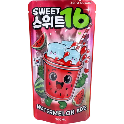 KR Sweet16 Watermelon Zero 200ML Koreanischer Wassermelonen Ade ohne Zucker