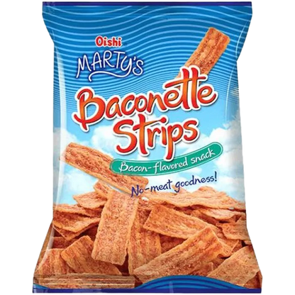 OISHI MARTY'S Baconette Strips Bacon Flavor 90G Knuspriger Bacon Snack