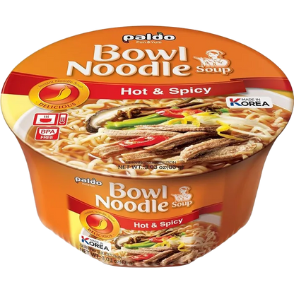 PALDO Bowl Ramen Hot & Spicy 86G Koreanische Instant Nudeln