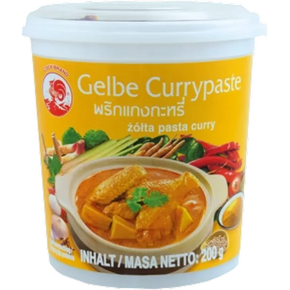 COCK BRAND Gelbe Curry Paste 200G Thai Currypaste