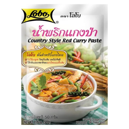 LOBO Country Style Red Curry Paste 50G Authentische Thai Red Curry Paste