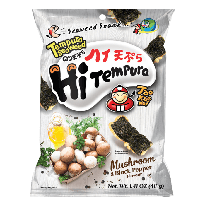 TAOKAENOI Tempura Seaweed Mushroom Black Pepper 40g