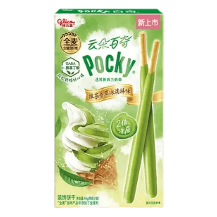 GLICO Pocky Matcha mit Vanilleeis 48g Knusprige Kekssticks