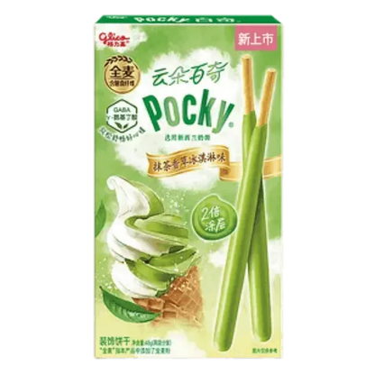 GLICO Pocky Matcha mit Vanilleeis 48g Knusprige Kekssticks