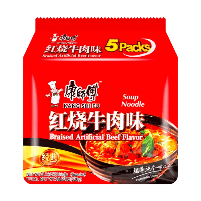 KANG SHI FU Braised Beef Instant Nudeln 106G Rindfleischgeschmack
