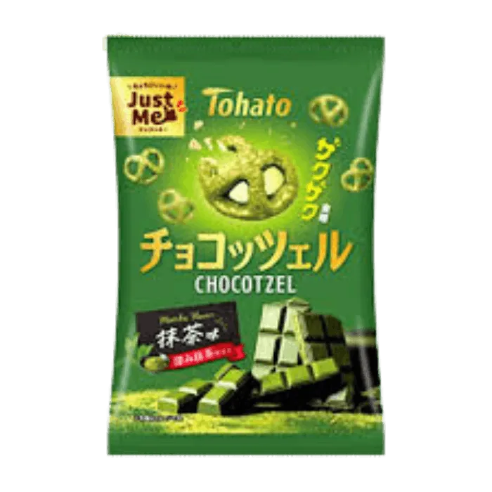 TOHATO Chocotzel Matcha Schoko Brezel 45G Japanischer Matcha Snack