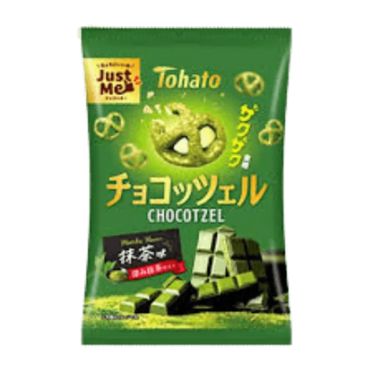TOHATO Chocotzel Matcha Schoko Brezel 45G Japanischer Matcha Snack