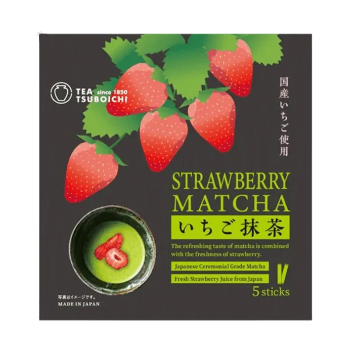 TSUBOICHI Erdbeeer Matcha Sticks 50G Japanischer Erdbeer Matcha