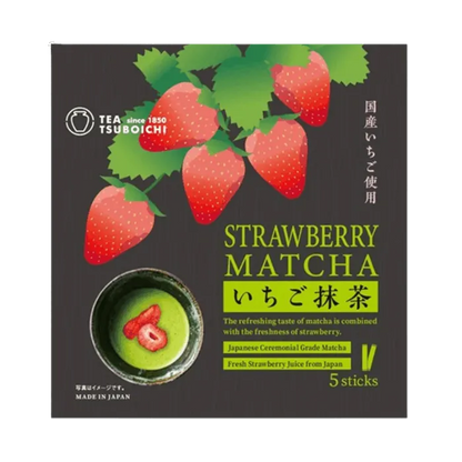 TSUBOICHI Erdbeeer Matcha Sticks 50G Japanischer Erdbeer Matcha